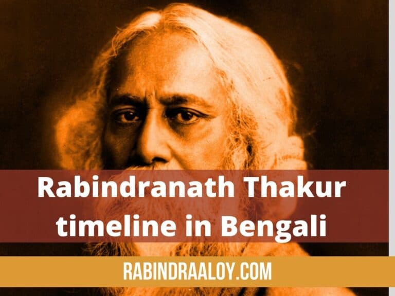Rabindranath Thakur timeline in Bengali
