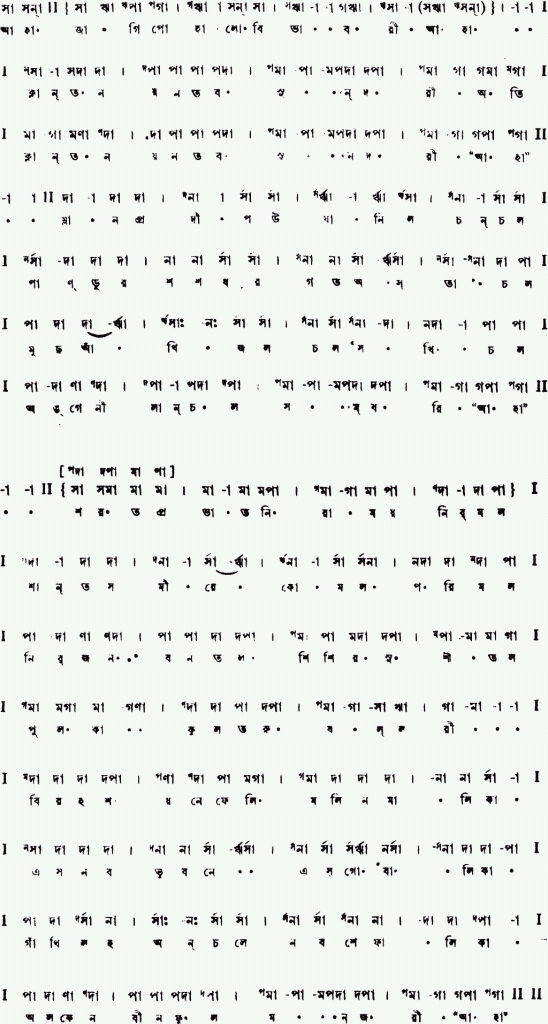 Aha jagi pohalo bibhabori lyrics